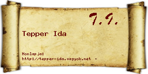 Tepper Ida névjegykártya